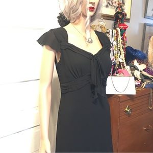 Retro 40s Style Dress Black Goth Party Wedding EUC sz 10